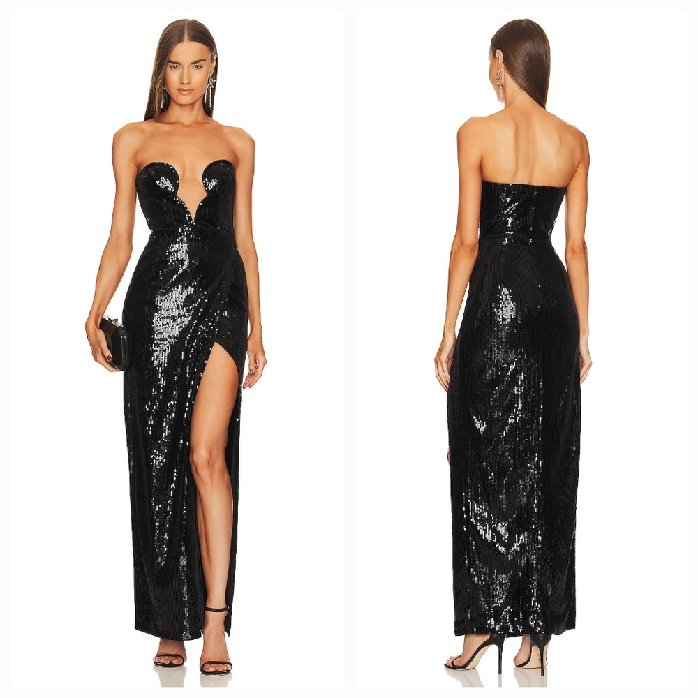 Michael Costello x REVOLVE Giselle Dress in Black